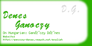denes ganoczy business card
